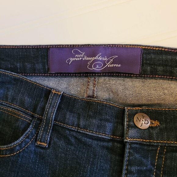 NYDJ Jeans Size 4 Blue Bootcut Dark Wash Not Your Daughters Jeans - Picture 8 of 10